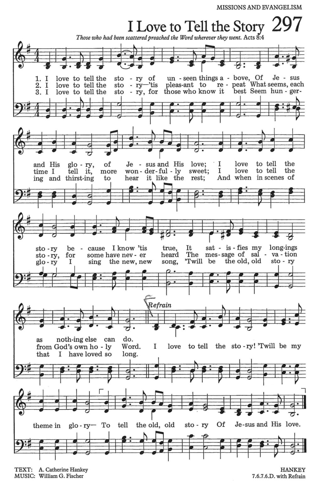 Hymn of the Week: I Love to Tell the Story – North Hills Community ...